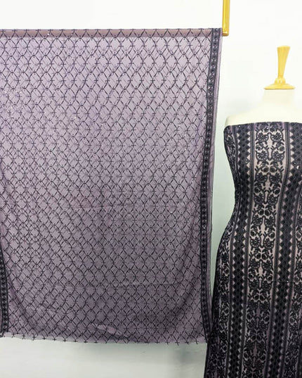 Crinkle Chiffon with Full Jaal Sitara Work 2PC Unstitched