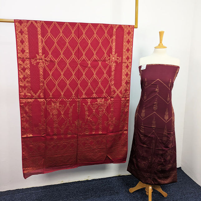 Fancy Printed Banarasi Work Lawn With Contrast Dupatta