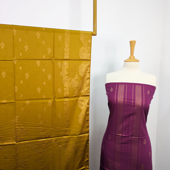 Printed Banarasi Work Lawn With Contract Dupatta