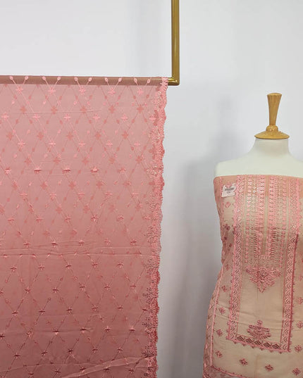 Fancy Embroidered Organza 2PC Unstitched