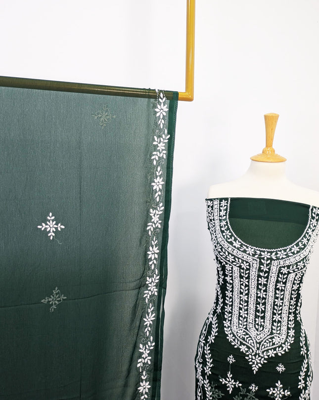Handmade Pakka Tanka Embroidered Chiffon 2pc Unstitched