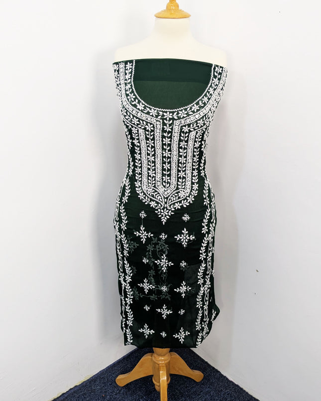 Handmade Pakka Tanka Embroidered Chiffon 2pc Unstitched