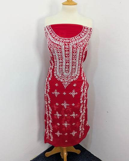 Handmade Pakka Tanka Embroidered Chiffon 2pc Unstitched