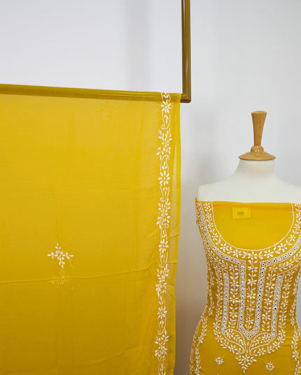 Handmade Pakka Tanka Embroidered Chiffon 2pc Unstitched