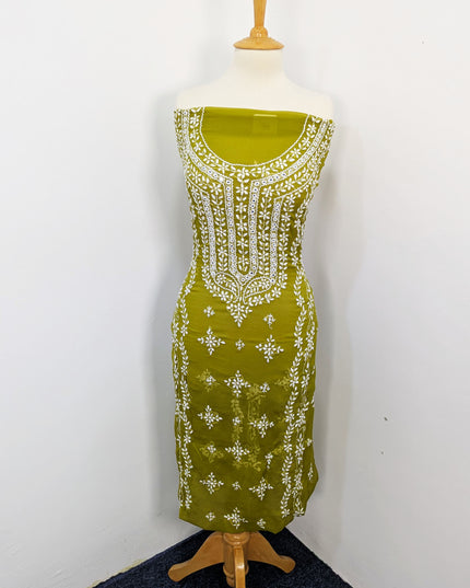 Handmade Pakka Tanka Embroidered Chiffon 2pc Unstitched