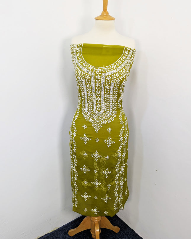 Handmade Pakka Tanka Embroidered Chiffon 2pc Unstitched