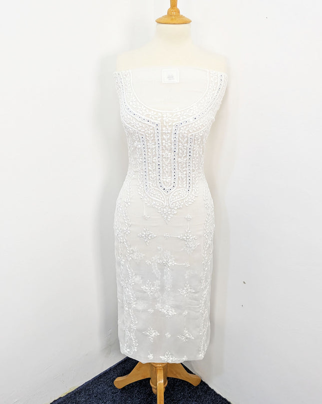 Handmade Pakka Tanka Embroidered Chiffon 2pc Unstitched