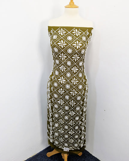 Handmade Pakka Tanka Embroidered Chiffon 2pc Unstitched