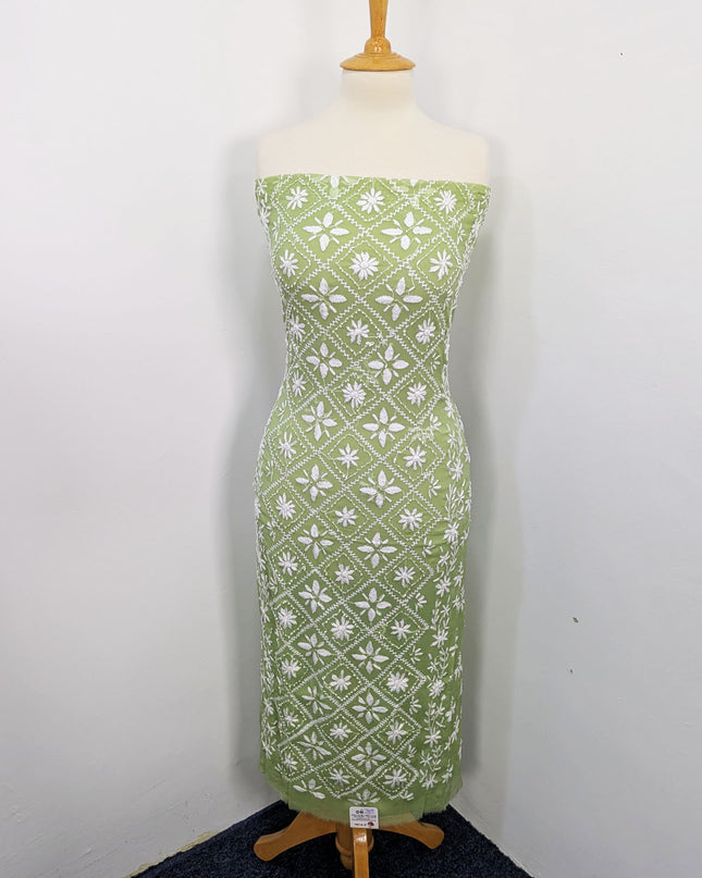 Handmade Pakka Tanka Embroidered Chiffon 2pc Unstitched