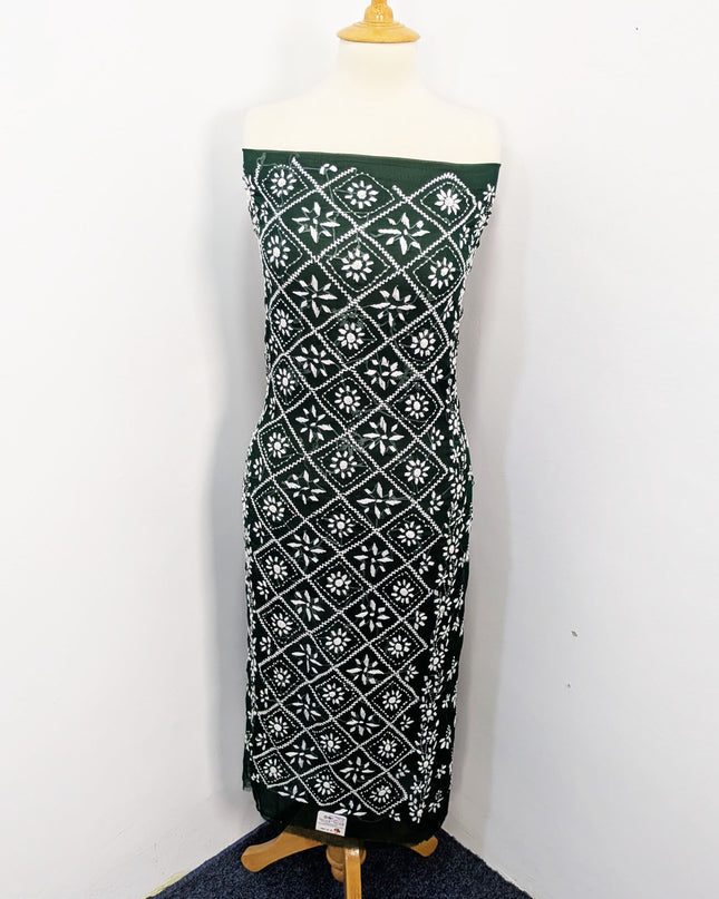 Handmade Pakka Tanka Embroidered Chiffon 2pc Unstitched
