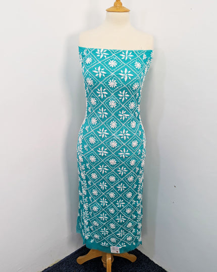 Handmade Pakka Tanka Embroidered Chiffon 2pc Unstitched