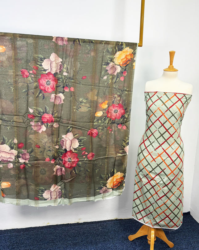 Fancy Digital Printed Lawn All Over 3piece Unstitched