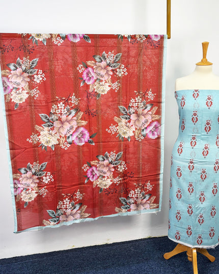 Fancy Digital Printed Lawn All Over 3piece Unstitched