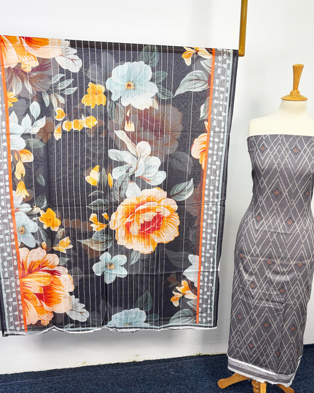 Fancy Digital Printed Lawn All Over 3piece Unstitched
