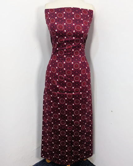 Ajrak Style Printed Lawn with Chiffon Dupatta 3PC Unstitched