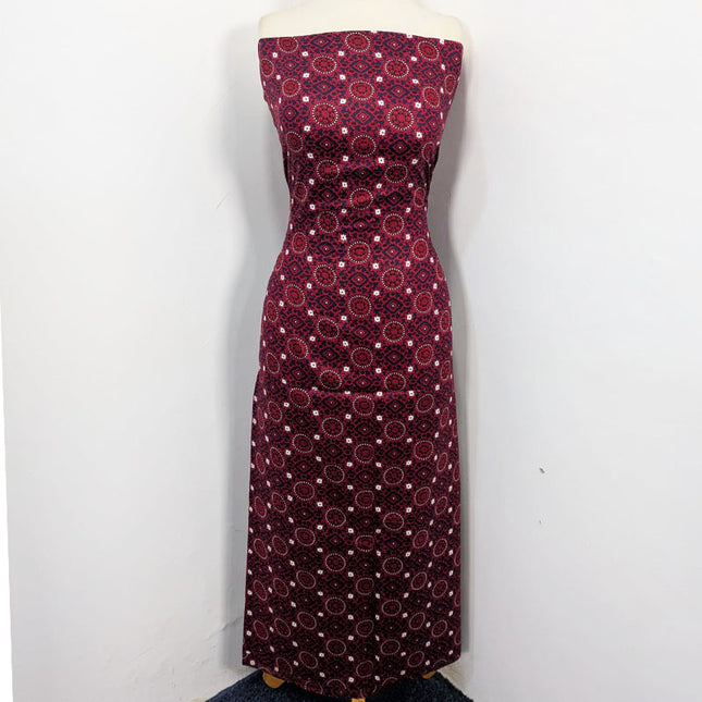 Ajrak Style Printed Lawn with Chiffon Dupatta 3PC Unstitched
