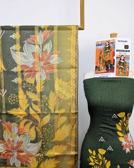 Digital Printed Lawn 3Pc Unstitched