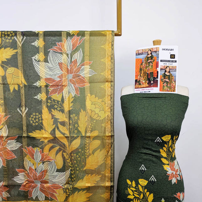 Digital Printed Lawn 3Pc Unstitched