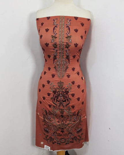 Embroidered Lawn with Chiffon Dupatta 3PC Unstitched