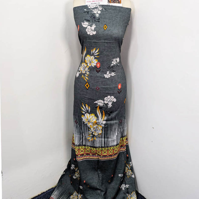 Fancy Embroidered + Digital Printed Lawn 3Pc Unstitched