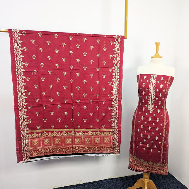 Fancy Embroidered + Digital Printed Lawn