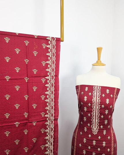 Fancy Embroidered + Digital Printed Lawn