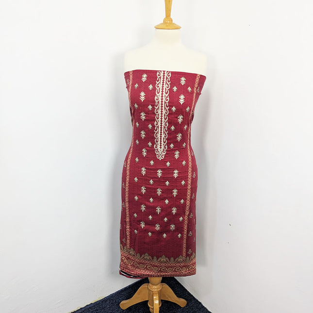 Fancy Embroidered + Digital Printed Lawn