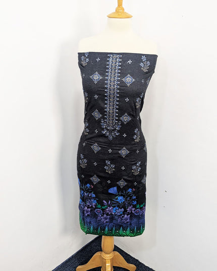 Fancy Embroidered + Digital Printed Lawn With Chiffon Dupatta