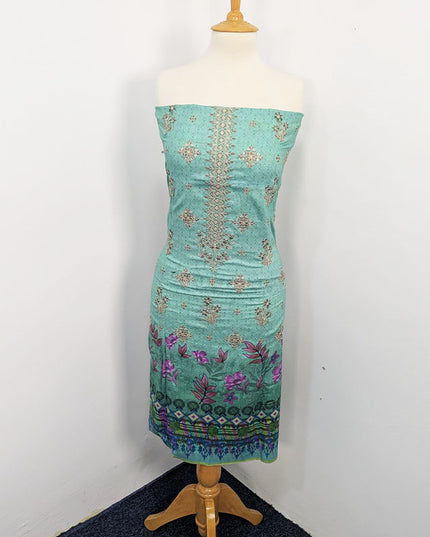 Fancy Embroidered + Digital Printed Lawn With Chiffon Dupatta