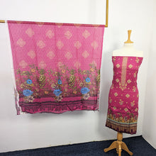 Load image into Gallery viewer, Fancy Embroidered + Digital Printed Lawn With Chiffon Dupatta
