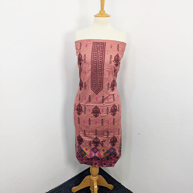 Fancy Embroidered + Digital Printed Lawn