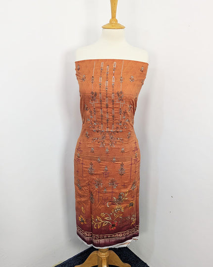 Fancy Embroidered + Digital Printed Lawn
