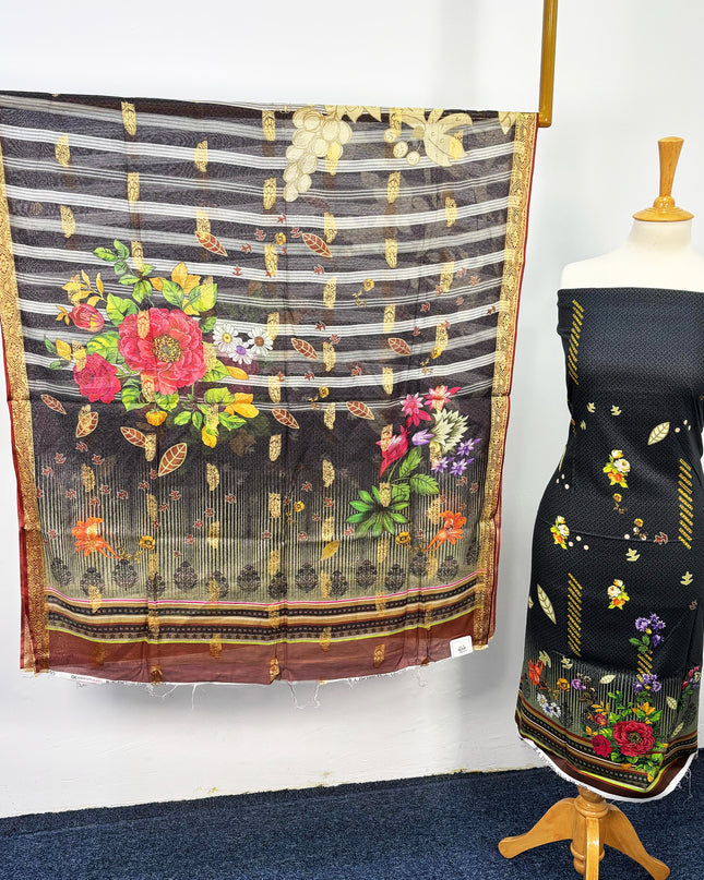 Fancy Digital Printed Lawn All Over 3piece Unstitched