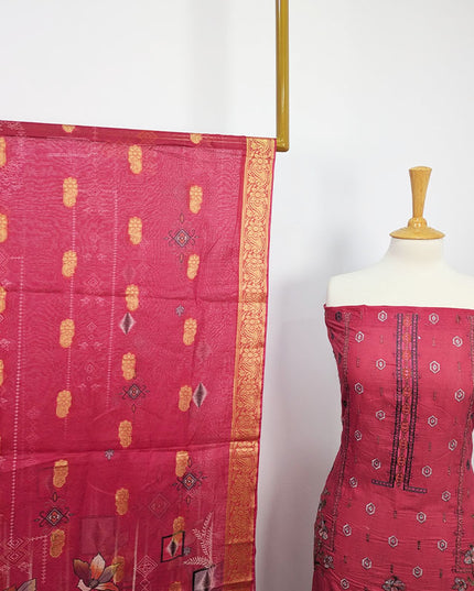 Fancy Digital Printed Lawn With Embroidered & Banarasi Work