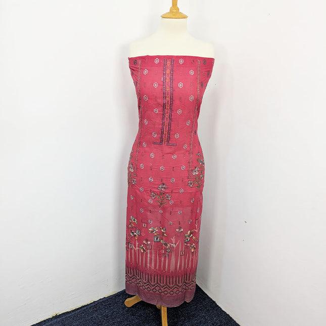 Fancy Digital Printed Lawn With Embroidered & Banarasi Work