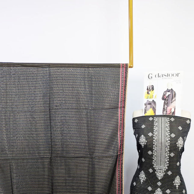 Embroidered Doria Lawn with Printed Dupatta 3PC Unstitched