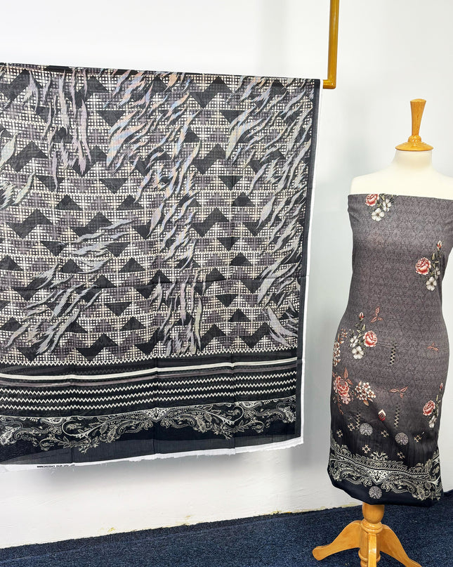 Fancy Digital Printed Lawn All Over 3piece Unstitched