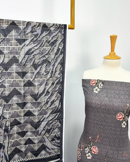 Fancy Digital Printed Lawn All Over 3piece Unstitched