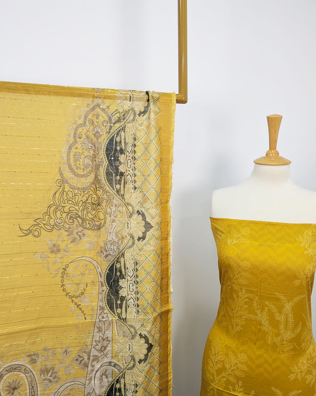 Fancy Digital Printed Lawn With Chiffon Dupatta