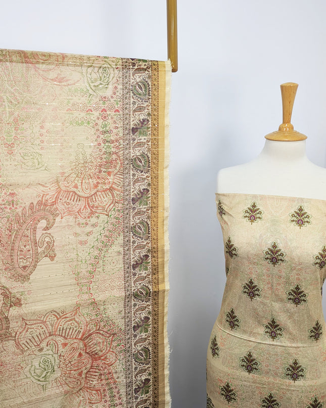 Fancy Digital Printed Lawn With Chiffon Dupatta