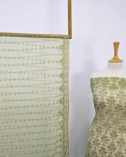 Fancy Net With Sequence  Embroidered 2PC Unstitched