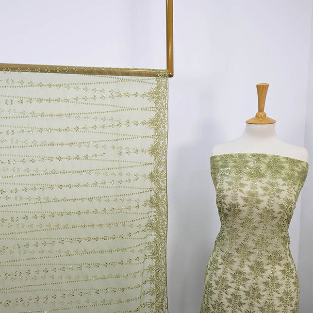 Fancy Net With Sequence  Embroidered 2PC Unstitched