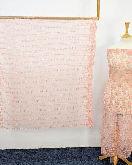 Fancy Net With Sequence  Embroidered 2PC Unstitched