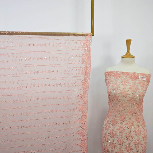 Fancy Net With Sequence  Embroidered 2PC Unstitched
