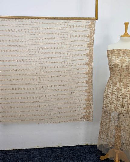 Fancy Net With Sequence  Embroidered 2PC Unstitched