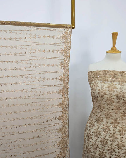 Fancy Net With Sequence  Embroidered 2PC Unstitched