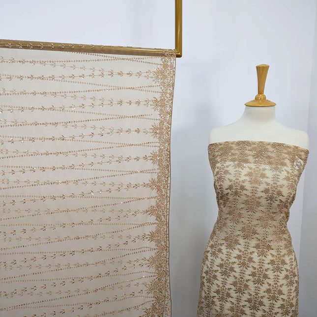 Fancy Net With Sequence  Embroidered 2PC Unstitched