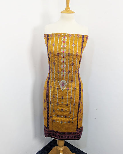 Fancy Embroidered + Digital Printed Lawn