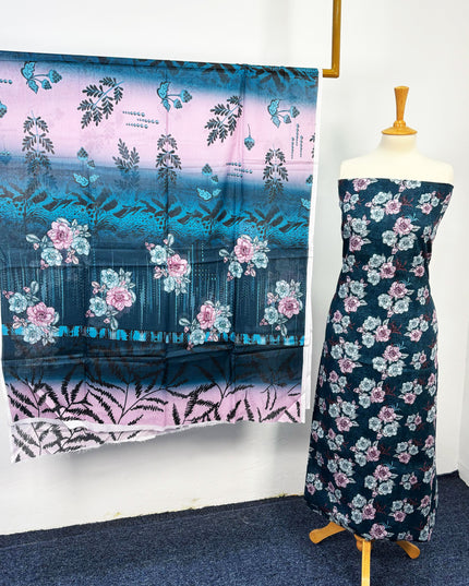 Fancy Digital Printed Lawn All Over 3piece Unstitched