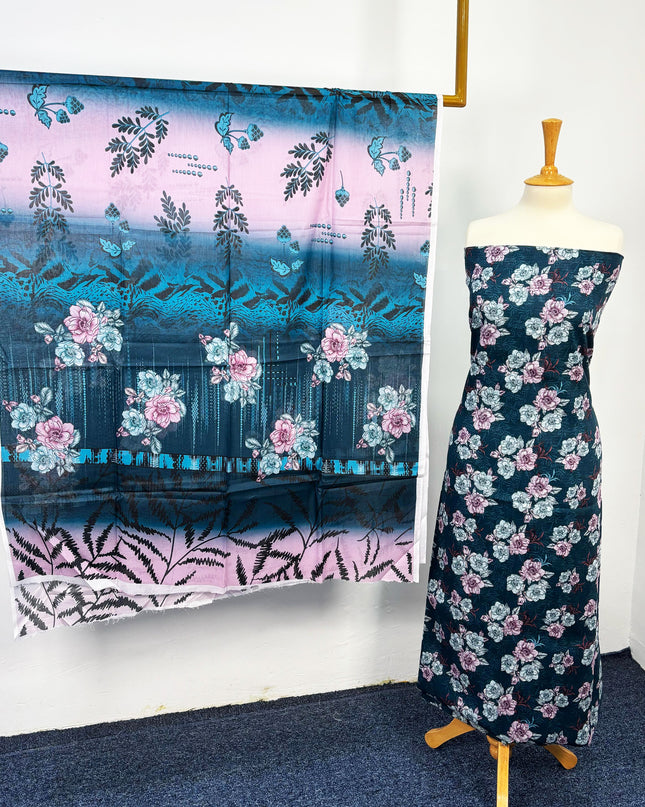 Fancy Digital Printed Lawn All Over 3piece Unstitched